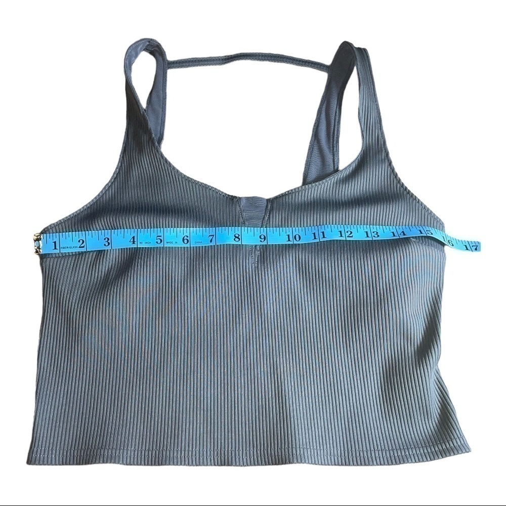 Free People Gray Ribbed Crop Tank - Picture 3 of 8